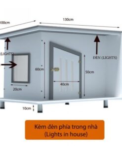 Nhà cho chó lớn ngoài trời bằng gỗ chắc chắn