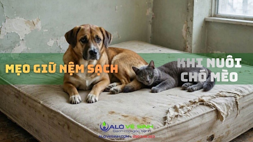Hình 1: Mẹo giữ nệm sạch khi nuôi chó mèo