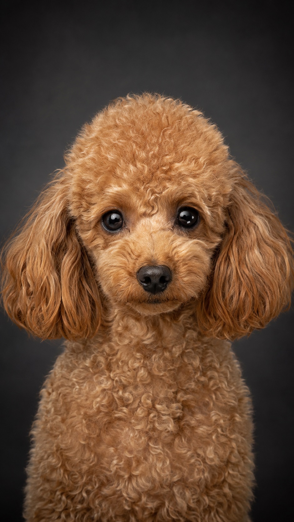 Chân dung Poodle ánh sáng studio